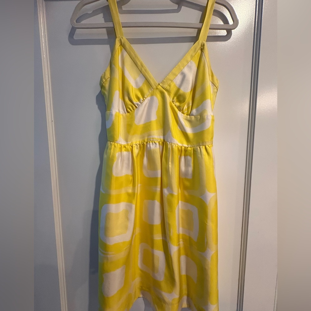 Banana Republic Yellow and White Dress size 0